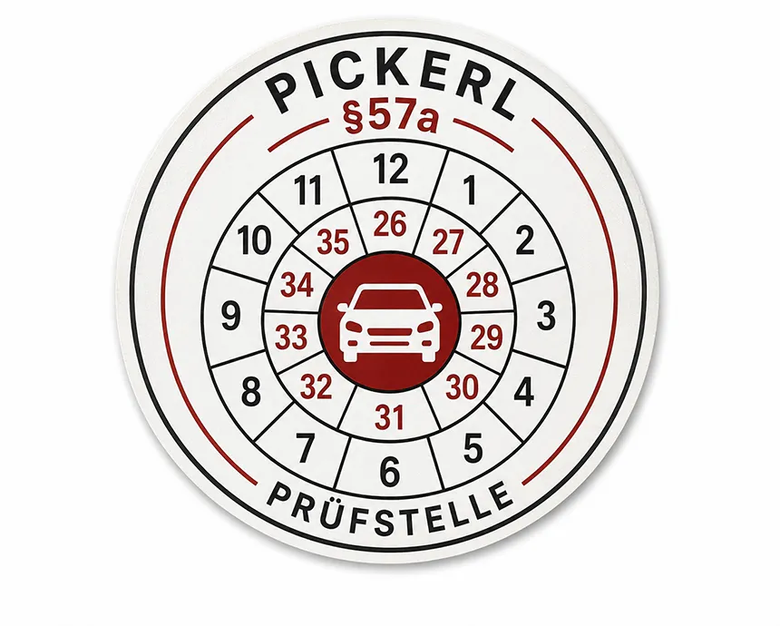 Illustration eines §57a-Pickerls